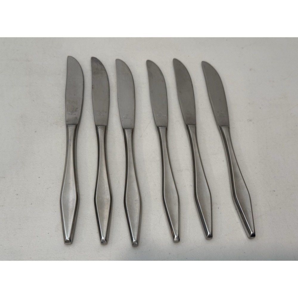 Lot of 6 Vintage Montgomery Ward Stainless Japan 9" Dinner Knives Flatware‎